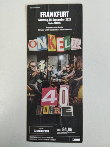 Böhse onkelz konzert karte - böhse,