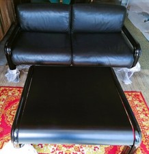 Sofa in Schwarz von Gae Aulenti für Knoll Inc. / Knoll International,