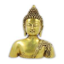 Buddha Kopf Messing Bronze Skupltur Figur Statue Deko Nepal Indien Tibet ca 27cm