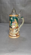 Alter Bierkrug Mit Zinndeckel 0.5l