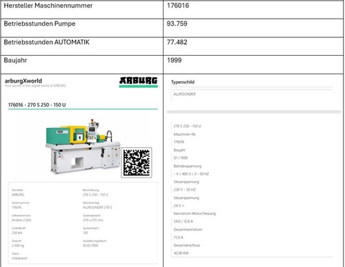 Arburg 270s 250 150 - arburg, 250-150