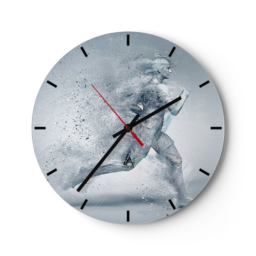 Wanduhr 40x40cm analog - analog, glasuhr