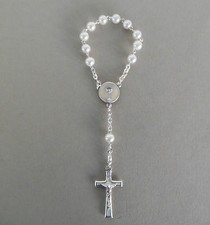 Rosenkranz weiße Perlen mit