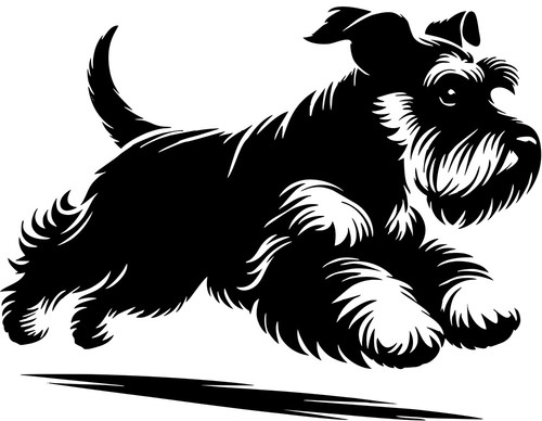 Zwergschnauzer aufkleber - zwergschnauzer,