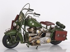 VINTAGE MOTORRAD BLECHMODELL RETRO HANDGEFERTIGT DEKO 35cm HARLEY