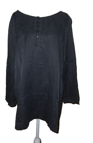 Satin bluse langarm 2xl leicht - satin,