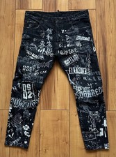 100%ORIG DSQUARED TIDY BIKER JEAN JEANS GR.52 STRETCH S71LB0180 F/W 16 GRAFFITI