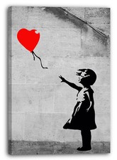 Kunstdruck Banksy - Balloon Girl (Mädchen mit Luftballon) Street Art Klassiker