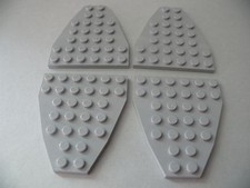 Lego 4 x altes hellgraues Keil