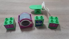 Lego Duplo Waschmaschine, Bügelbrett, Schränke, grün/pink, Rarität TOP