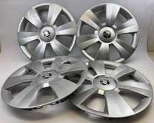 Original Skoda Radkappen 15 Zoll 6V0 601 147 C Radzierblenden Satz silber