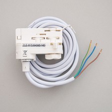 3 Stück 3 Phasen Adapter Universal weiss für Stromschienen mit 3m KABEL