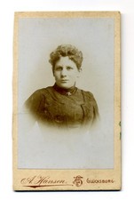 +++ Orig. CDV Studio Portrait Foto Dame Frau Mode GLÜCKSBURG um 1890/1900 - 088