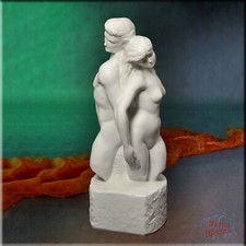 Statue Figur Adam Eva Biblisch Antike Skulptur Natur Akt Erotik Stuckgips