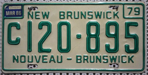 New brunswick nummernschild - new,