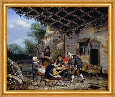 Peasants drinking adriaen van - drinking,