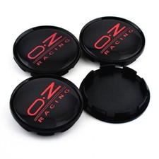 4x 63mm OZ Racing Schwarz / Rot Felgendeckel Nabendeckel M595 für Superturismo