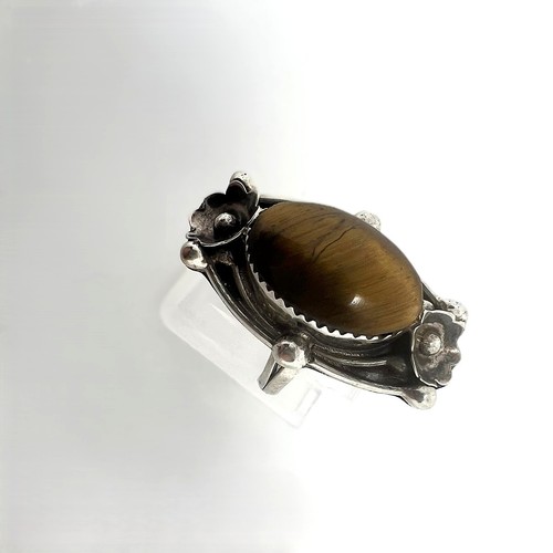 Vintage tigerauge ring 925 - tigerauge,