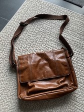 Fossil Umhängetasche Leder Messenger Bag Crossbody Cognac Braun