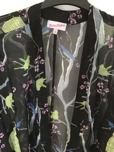 Kimono bluse blumen vögel - kimono, s
