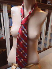 Krawatte Giani Feroti Dunkelrot gestreift Retro vintage Seide/Polyester