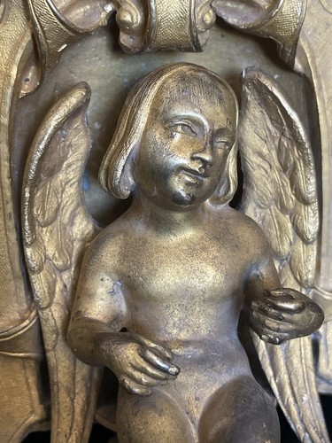 Antike bronzefigur engel - bronzefigur,