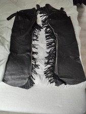 Leather western biker chaps