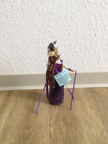 Holzfigur stabpuppe queen - holzfigur,