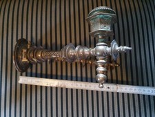 Klavierleuchter antik, Gründerzeit, Bronze, Doppelarmig, Original