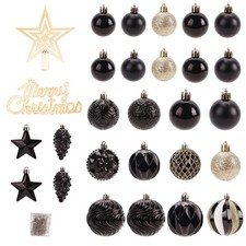 Weihnachtskugeln Gold Schwarz