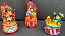 3x Enesco Merrily Around Shoppen Mickey's Nutcracker Walt Disney Musik-Spieluhr