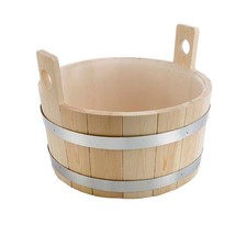 Fußbecken aus Kiefernholz mit Kunststoff-Einsatz