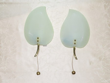 Design Lampe Vintage Wandlampen " Blattform" 70er Jahre! 2 Stück