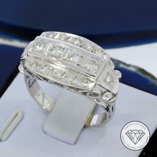 Wert 3.650,- Vintage Brillant Ring 0,80 Carat 585 / 14 Karat Weiß Gold xxyy
