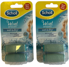 2x Scholl Velvet Smooth wet & Dry Ersatzrollen Stark (4 Ersatzrollen)
