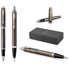 Parker IM Core Schreibset Füller+Kugelschreiber Dark Espresse C.C. mit Gravur