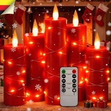 Led kerzen set Flammenlose Echtwachskerzen Elektrische Dekokerzen 5er Set Kerzen