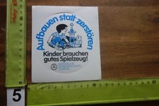 Alter Aufkleber Spielzeug Spielwaren DGB Bayerische Gewrkschafts-Jugend