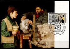 Der Steinmetz, Steinbildhauer. Maximumkarte. W.Berlin 1987