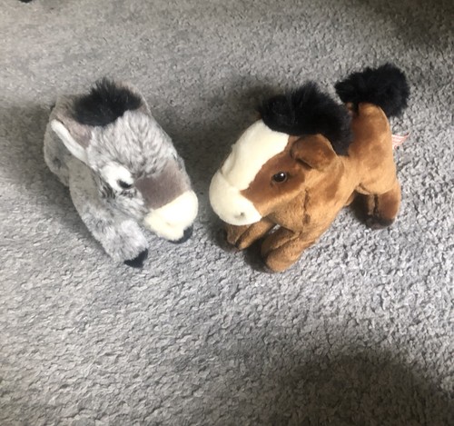 Stofftiere esel und pferd - stofftiere,