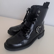 Clarks Damen Schnurschuhe in Größe 39 Leder Farbe schwarz
