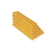 25x gelbes Bienenwachs 12cm ohne Ruß Tischkerzen bunt Kerzen von ...
