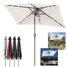 Sonnenschirm Rechteckig mit/ohone LED Garden Parasol Ø1.4x2.1m/2x3m Balkonschirm