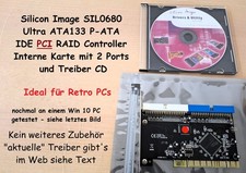 Für Retro PC: SILICON IMAGE SIL0680 PCI 2 PORT Interne IDE RAID Controller Karte