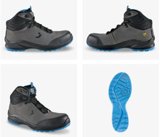 Dachdeckerschuhe S3 ESD Arbeitsschuhe Sicherheitsschuhe extra Rutschfest grau