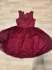 Abikleid, Jugendweihe Kleid, Festliches Kleid Partykleid Gr. M Rot Kinder/Damen
