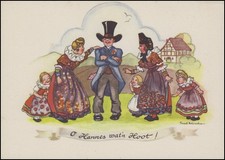 Künstler-Ansichtskarte Liesel Lauterborn: Hannes mit Hut, ungebraucht