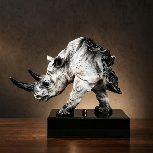 Harz nashorn ornament antik - harz,