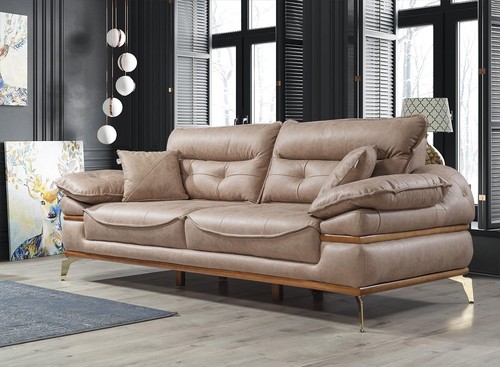 Moderner beiger dreisitzer - moderner,