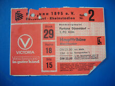 76/77 Ticket Fortuna Düsseldorf 1. FC Köln Eintrittskarte Bundesliga Sammler 